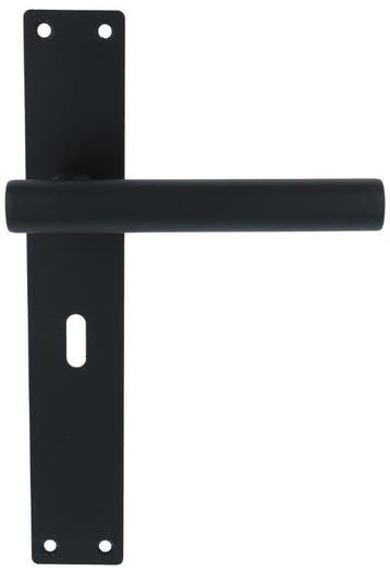 Deurklink Brenda op schild Rechthoekig SL56 rvs/mat zwart, Verzenden, Nieuw