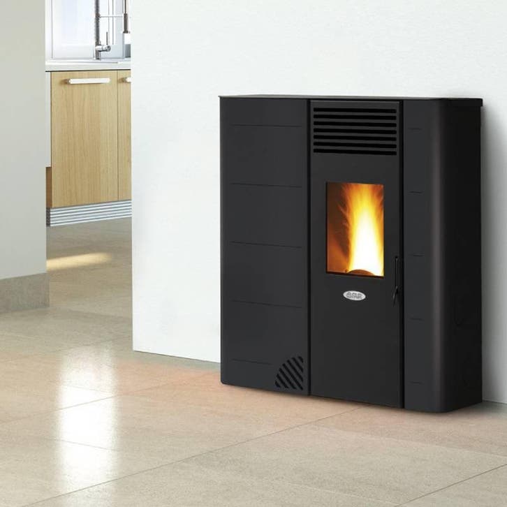 verwarm gasloos extra ruimte met kanalisatie pelletkachel, Huis en Inrichting, Kachels, Pelletkachel, Vrijstaand, Nieuw, Hout