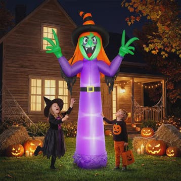 Opblaasbare Halloween Heks 360cm - Grote Tuindecoratie met V, Verzenden