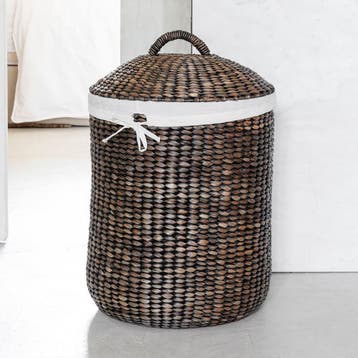 *WOONWINKEL* Must Living Tahiti Rieten Wasmand Met Deksel Zw, Huis en Inrichting, Verzenden, Nieuw