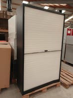 Roldeurkast 120x47x197 cm, zwart/wit, met cijferslot,, Ophalen of Verzenden, Gebruikt