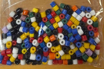 Zakje met circa 180 GLASKRALEN voor de kralenplank, Verzenden, Nieuw