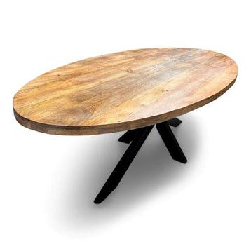 Eettafel Silvia Ovaal 280x110cm Mango Naturel, Ophalen of Verzenden, Nieuw