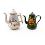 Koffiepot (2) - Emaille, Staal - Emaille koffiepot