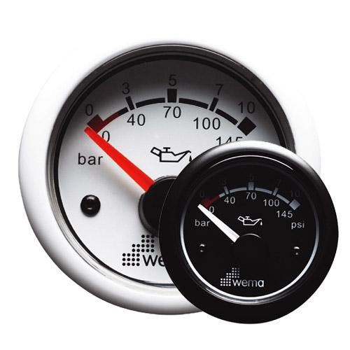 Wema Oliedrukmeter-2/30 bar/psi, zwart, Watersport en Boten, Bootonderdelen, Nieuw, Ophalen of Verzenden