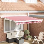 vidaXL Markies Rood en Wit 350 x 250 x 165 cm Polyester en, Tuin en Terras, Zonneschermen, Verzenden, Nieuw