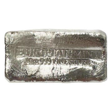 10 troy ounce - Zilver .999 - 10 oz European Mint Chunky