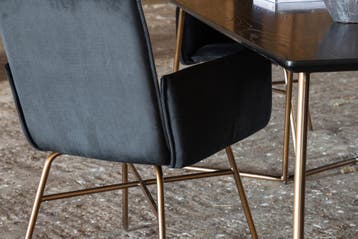Eettafel - Bokke - 190x90 cm - Zwart/Goud - Jörn, Huis en Inrichting, Verzenden, Nieuw
