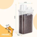 Voerton - Voedselcontainer - Voercontainer - 2,5L - Transpar, Verzenden