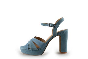 Manfield Sandalen in maat 38 Blauw, Sandalen of Muiltjes, Zo goed als nieuw, Manfield, Verzenden