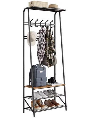 Houten Kapstokbank met Schoenenrek – Stevig Halmeubel, Huis en Inrichting, Woonaccessoires | Kapstokken, Verzenden, Nieuw