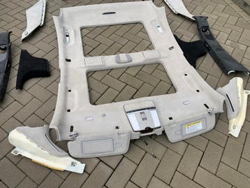 S600L W221 hemelbekleding wit beige alcantara leder compleet, Gebruikt, Mercedes-Benz