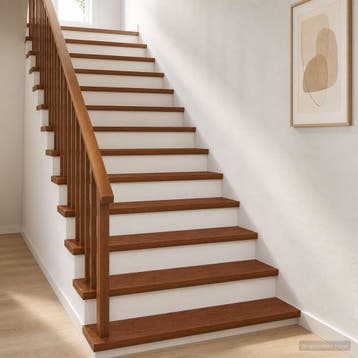 vidaXL Trap Tread 8 st 120 x 30 x 2 cm Donkerbruin Massief, Doe-het-zelf en Verbouw, Verzenden, Nieuw