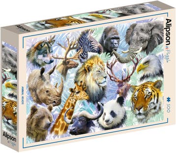 Animal Heads Puzzel (500 stukjes) | Alipson Puzzle - Puzzels, Verzenden, Nieuw