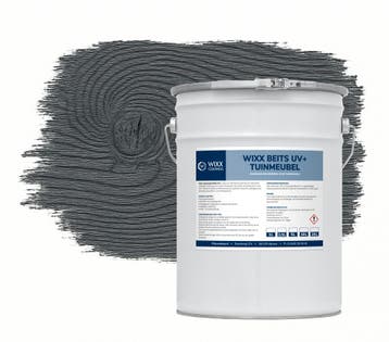 Wixx Tuinmeubelbeits UV+ Antraciet 20L, 15 tot 20 liter, Verzenden, Nieuw, Beits