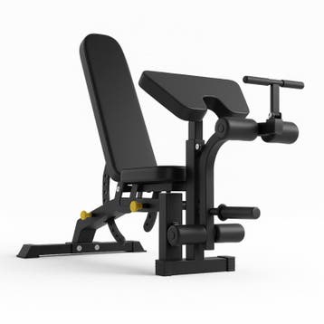 PHF Fitnessbank | Halterbank met Bicep Curl en Leg Extenion, Sport en Fitness, Fitnessmaterialen, Verzenden, Nieuw, Benen, Fitnessbank
