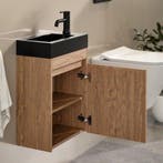 2dekans | Mirlux Toiletmeubel Warm Eiken - Fonteinmeubel -, Huis en Inrichting, Badkamer | Badkamermeubels, Ophalen of Verzenden