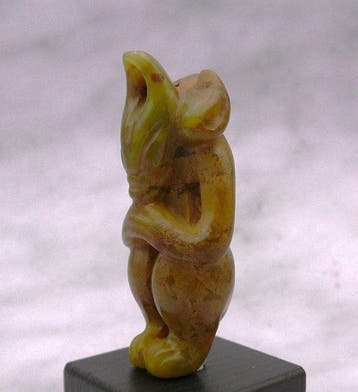 sculptuur, Hongshan Cultuur Alien Taïno achtige Gehoornde
