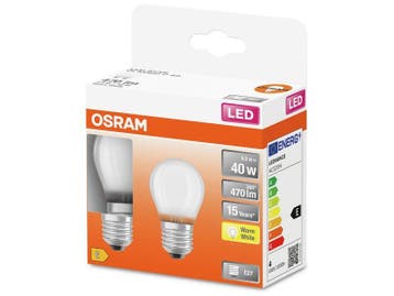 7x E27 LED lamp, Osram, 4w 2700k, Nieuw