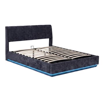 Tweepersoonsbed Tröstiar met LED licht 160x200 cm blauw [en., Verzenden, Nieuw