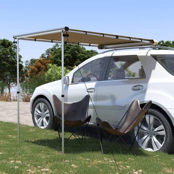 vidaXL Luifel voor camper en caravan 1,2x2x2,15 m beige, Verzenden, Nieuw, Tot en met 2