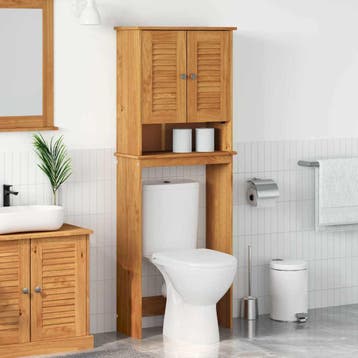 vidaXL Toiletkast met plank VIGO Bruin en Honingbruin 60 x, Verzenden, Nieuw
