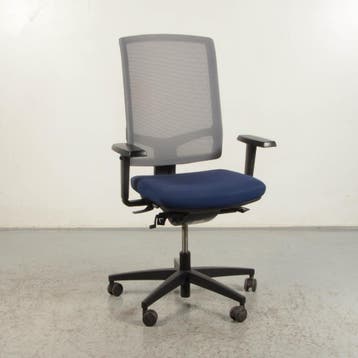 Bureaustoel Viasit - Blauw - Mesh rugleuning, Ophalen of Verzenden, Nieuw in verpakking