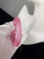 Natuurlijke roze kattenoog edelsteen / Lengte: 20 cm -