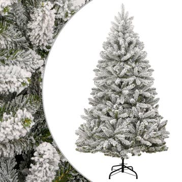 vidaXL Kunstkerstboom met scharnieren en sneeuw 240 cm, Verzenden, Nieuw