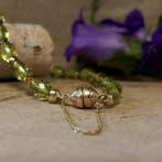 9 karaat peridoot kralen armband (Schakelarmband), Gebruikt, Overige kleuren, Ophalen of Verzenden, Met edelsteen