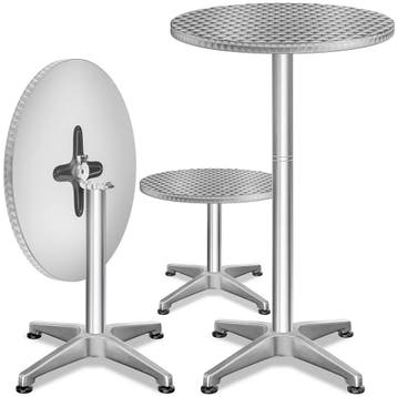 Statafel set van 2 Zilver aluminium Ø60cm inklapbaar, in..., Verzenden, Nieuw