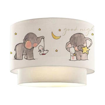Kinder hanglamp Lurgan E27 wit met olifant motief lux.pro, Verzenden, Nieuw