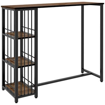 TRUUSK Bartafel - Staande Tafel met Opbergvakken - Houtlook, Verzenden, Nieuw