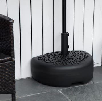 Halfronde Parasolvoet 21kg – Voor 38/48mm Parasolpaal Zwart, Verzenden, Nieuw, Parasolvoet