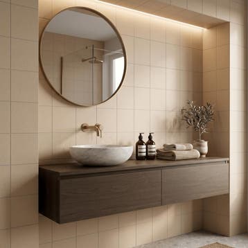 Vloertegel/Wandtegel Project Cerriva Beige M110 Mat 15x15, Keramiek, Nieuw, Minder dan 20 cm, 10 m² of meer