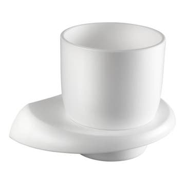 Mahe Bekerhouder Met Beker Abs Kunststof Wit 13 Cm, Ophalen of Verzenden, Nieuw