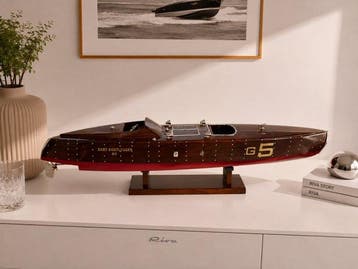 Magnifique BABY BOOTLEGGER 53 cm modelisme bois maquette, Nieuw