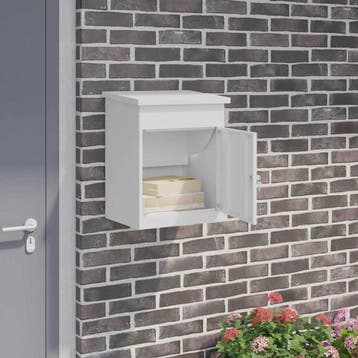 vidaXL Pakket inwerp box met opslag Wit 47,5 x 38 x 59 cm, Verzenden, Nieuw