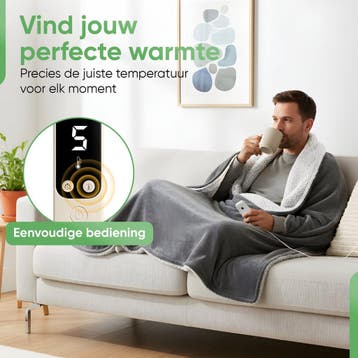 Heevey Elektrische Deken 1 Persoons - Warmtedeken met, Huis en Inrichting, Ophalen of Verzenden, Gebruikt