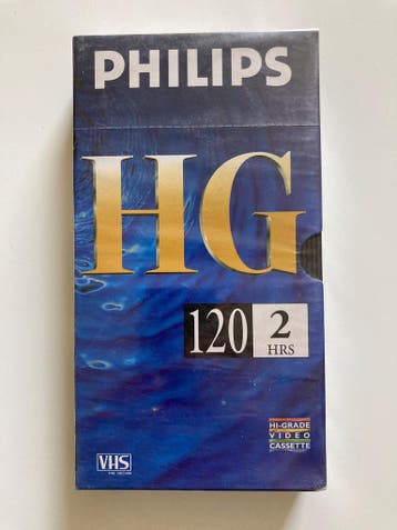 EMPTY TAPE PHILLIPS HG 120 MIN 2 HRS (IN SEAL) (VHS), Verzenden, Gebruikt