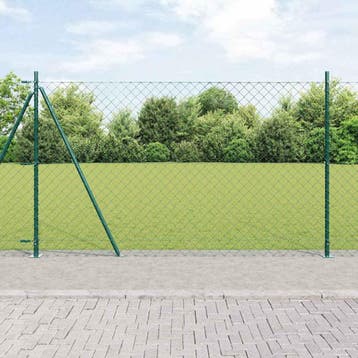 vidaXL gaashek met betonnen voetstuk 10 x 1,6 m PVC-Coated, Verzenden, Nieuw, IJzer