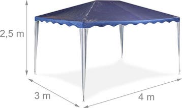 partytent - 3 x 4 m - zonder zijwanden - waterdicht -, Verzenden, Nieuw