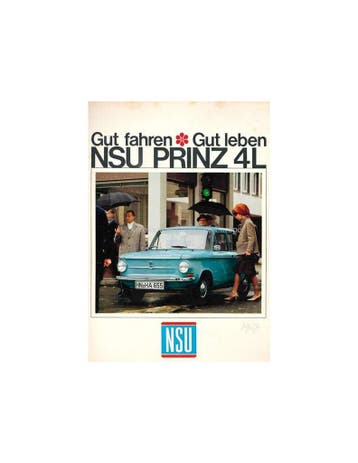 1967 NSU PRINZ 4L BROCHURE DUITS, Nieuw, Author
