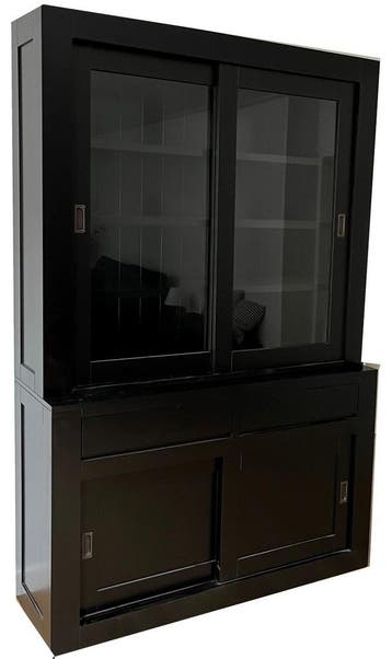Buffetkast zwart - zwart design soft close 140 x 220cm, Ophalen of Verzenden, Nieuw