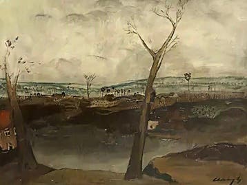 Albert Claeys (°1889 - †1967) - Winter in Vlaanderen