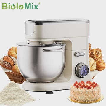 BioloMix Keukenmachine 7L - 1200W Krachtig, Met Deegmixer, G, Verzenden, Nieuw