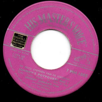 vinyl single 7 inch - Johnny Jordaan - Johnnys Potpourri, Verzenden, Zo goed als nieuw, 7 inch, Pop