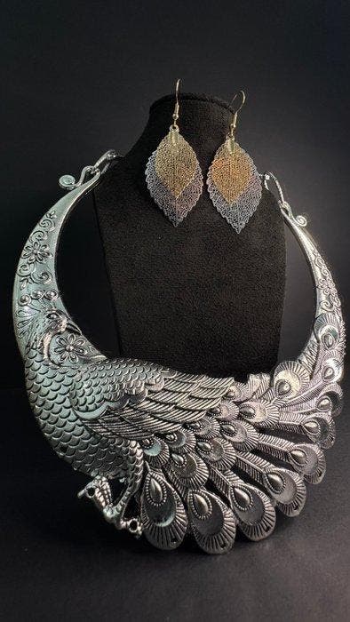 Romeins Imperial Pauw - antiekzilver – Sculpturale, Antiek en Kunst, Kunst | Designobjecten