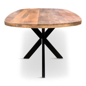 Eettafel Deens Ovaal Björn 150x90cm Mango Naturel, Huis en Inrichting, Tafels | Eettafels, Ophalen of Verzenden, Nieuw