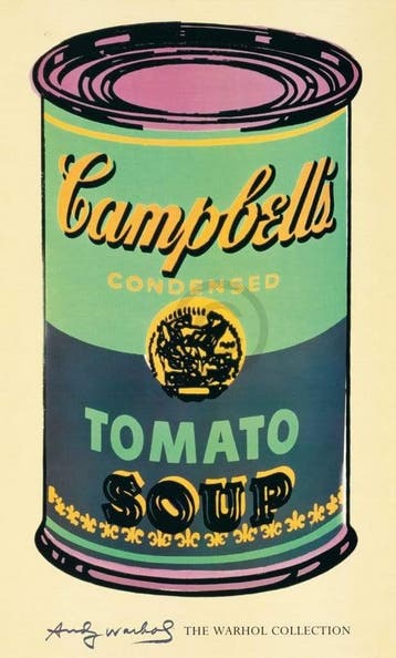 Kunstdruk - Andy Warhol - Campbells Soup 60x100cm, Verzenden, Nieuw